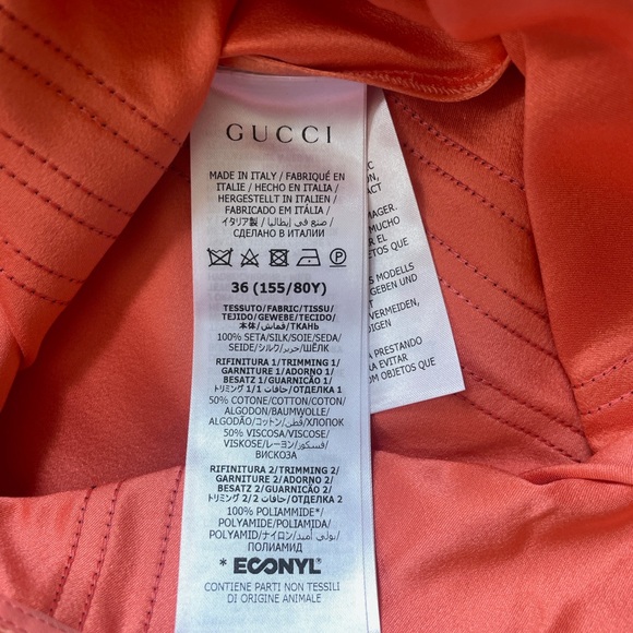 Gucci x Adidas silk shirt dress in orange - Picture 6 of 6